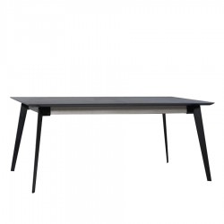 Table avec allonge 90 cm et plateau en céralite "MILANO" L200 cm