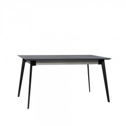 Table avec allonge 90 cm et plateau en céralite "MILANO" L160 cm