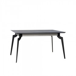 Table avec allonge 90 cm et plateau en céralite "MYGALE" L160 cm