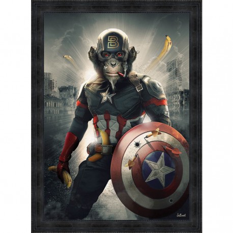 Tableau moderne Sylvain BINET Captain América 93x133 cm