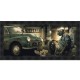 Tableau moderne Sylvain BINET Garage Vintage 76x153 cm