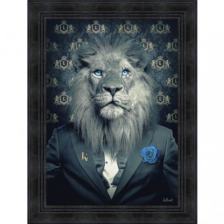 Tableau moderne Sylvain BINET Lion Fashion 63x83 cm