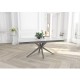 Table extensible LAURA pied gris taupe, plateau marbre mat