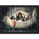 Tableau moderne Sylvain BINET Singes clowns 93x133 cm