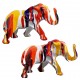Lot de 2 sculptures éléphants "MOKA" H.24 cm 
